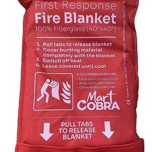 2X FIRE SMOTHERING BLANKETS 4 BARBECUE GRILL HOME KITCHEN CAMPING BARBECUE BBQ
